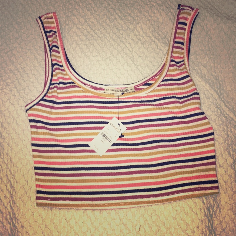Express Striped Crop Top